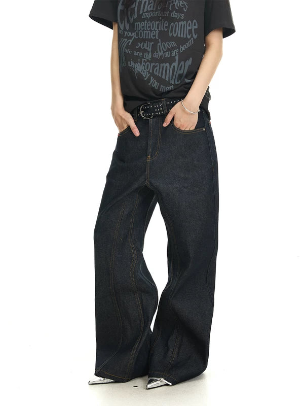13oz Raw Denim Slightly Flared Pants 2