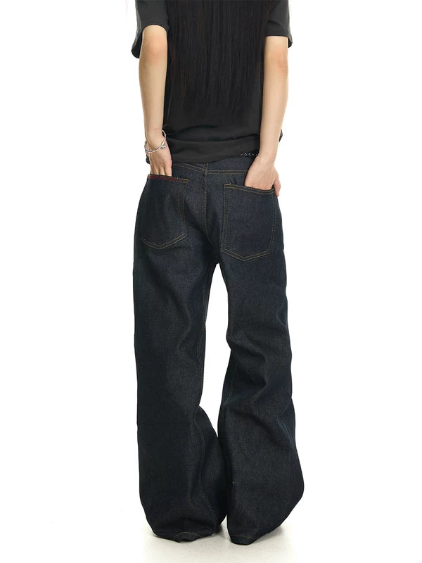 13oz Raw Denim Slightly Flared Pants 3