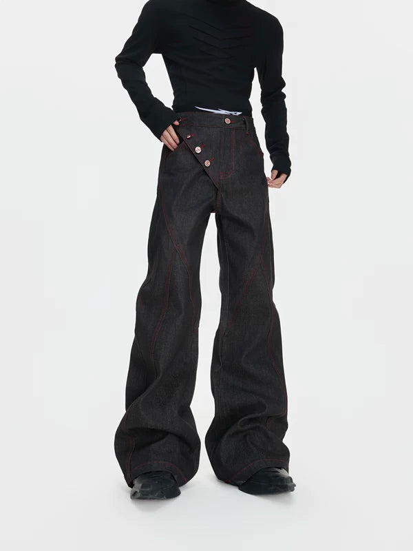 14.5oz Raw Denim Flared Jeans 1