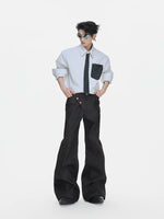 14.5oz Raw Denim Flared Jeans 4