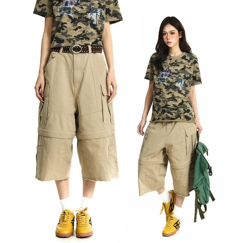 6035480896469,6035480896470,6035480896471, 2-in-1 Detachable Cargo Capri Pants