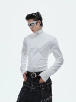 3D Armor Design Mock Neck Top 1