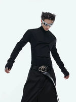 3D Armor Design Mock Neck Top 2
