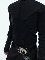 3D Armor Design Mock Neck Top 5