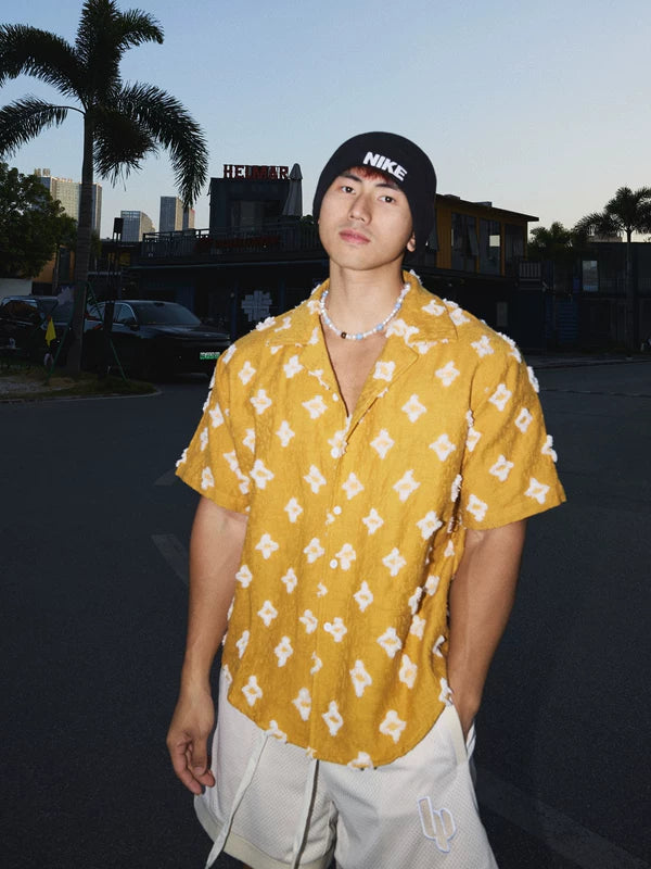 3D Crochet Short-Sleeve Shirt 1