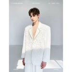 3D Jacquard Pearl Collar Suit Jacket 1
