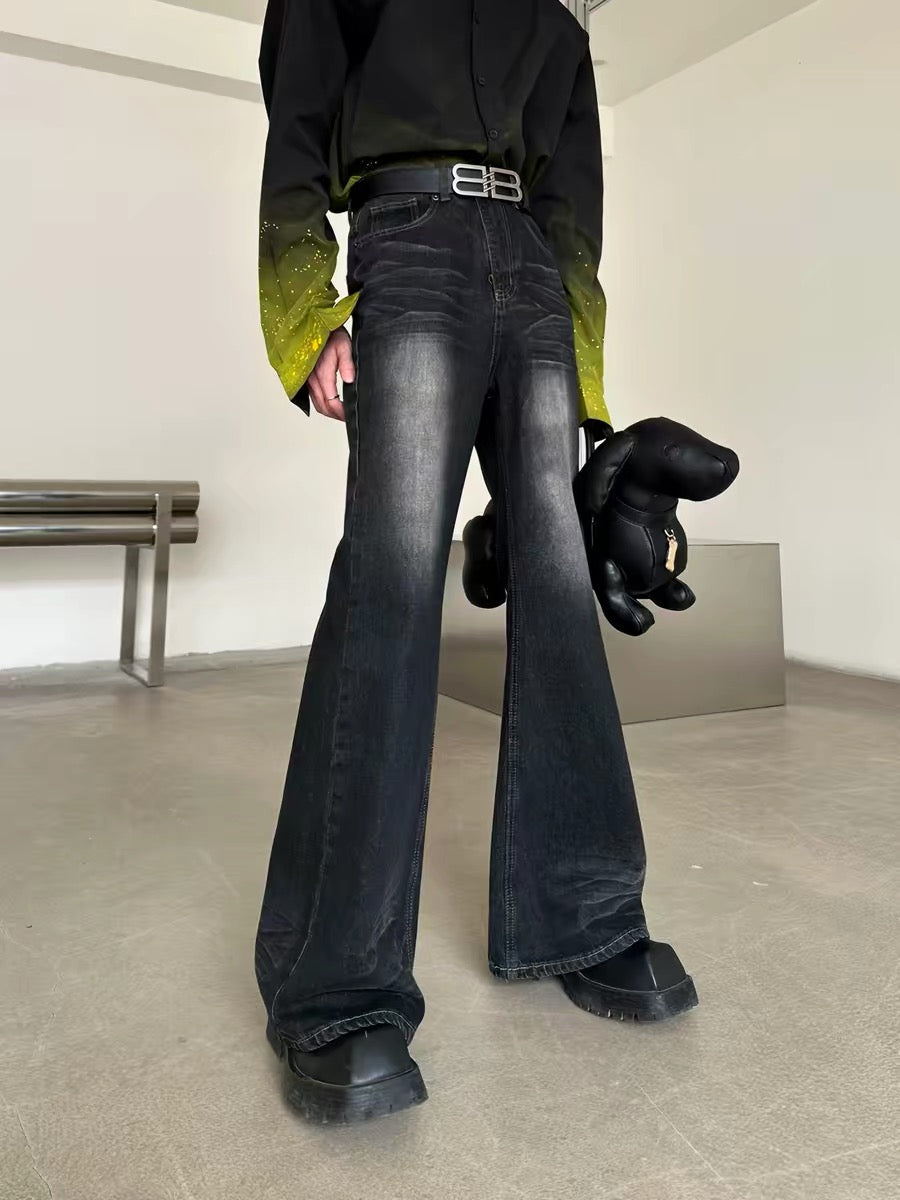 Retro Flared Denim Pants