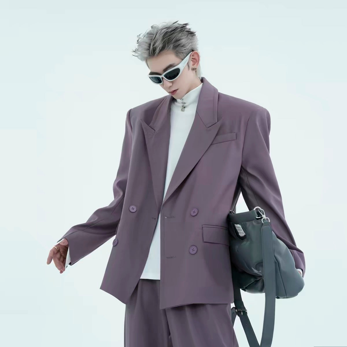Double-Breasted Suit Jacket and Pants Set