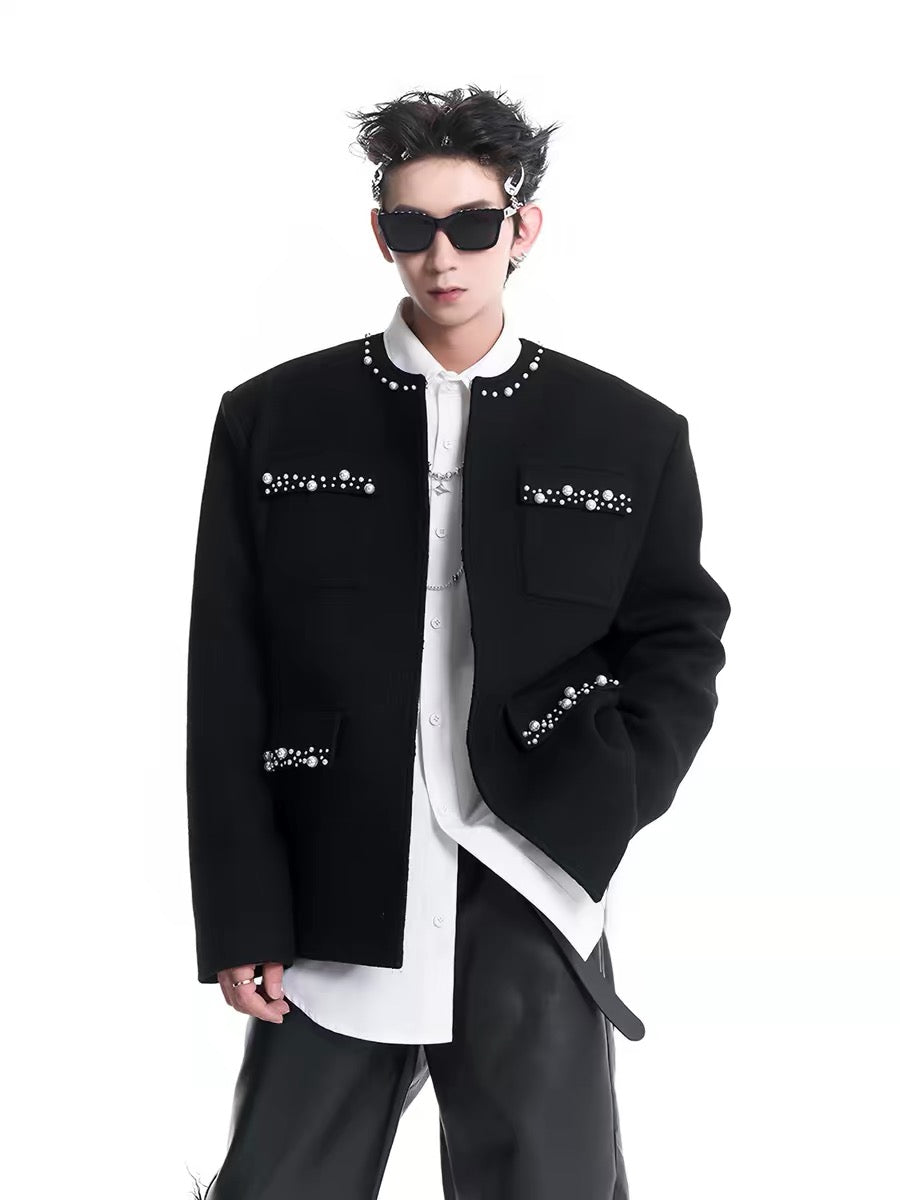 Embroidered Pearl Chinese Style Jacket