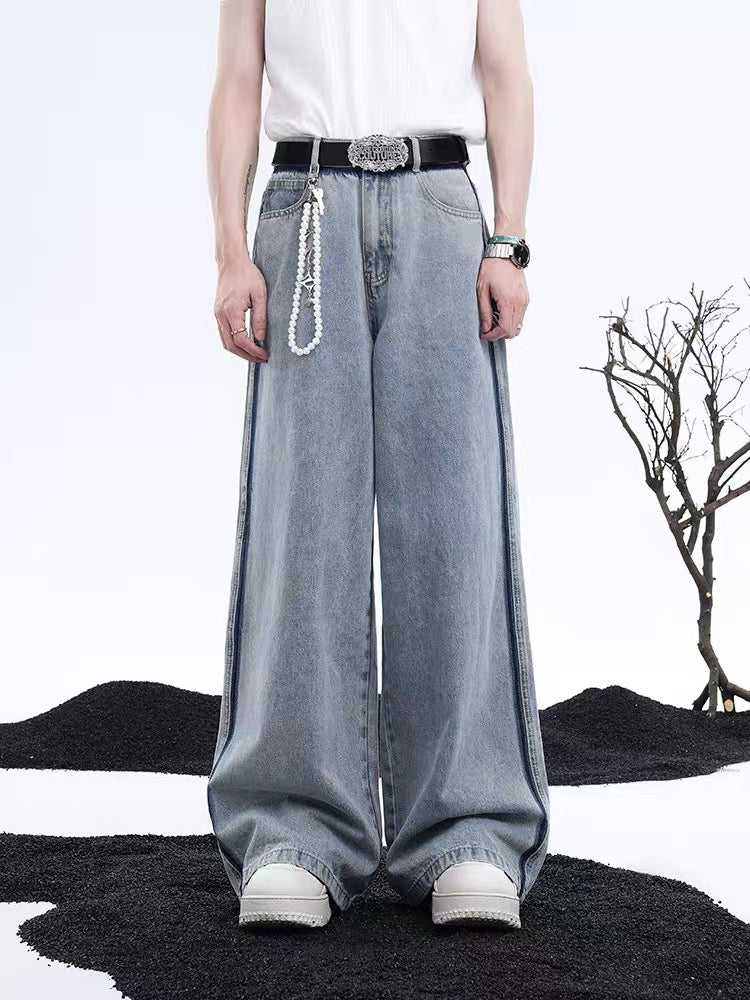 Washed Loose Straight Leg Jeans Pants