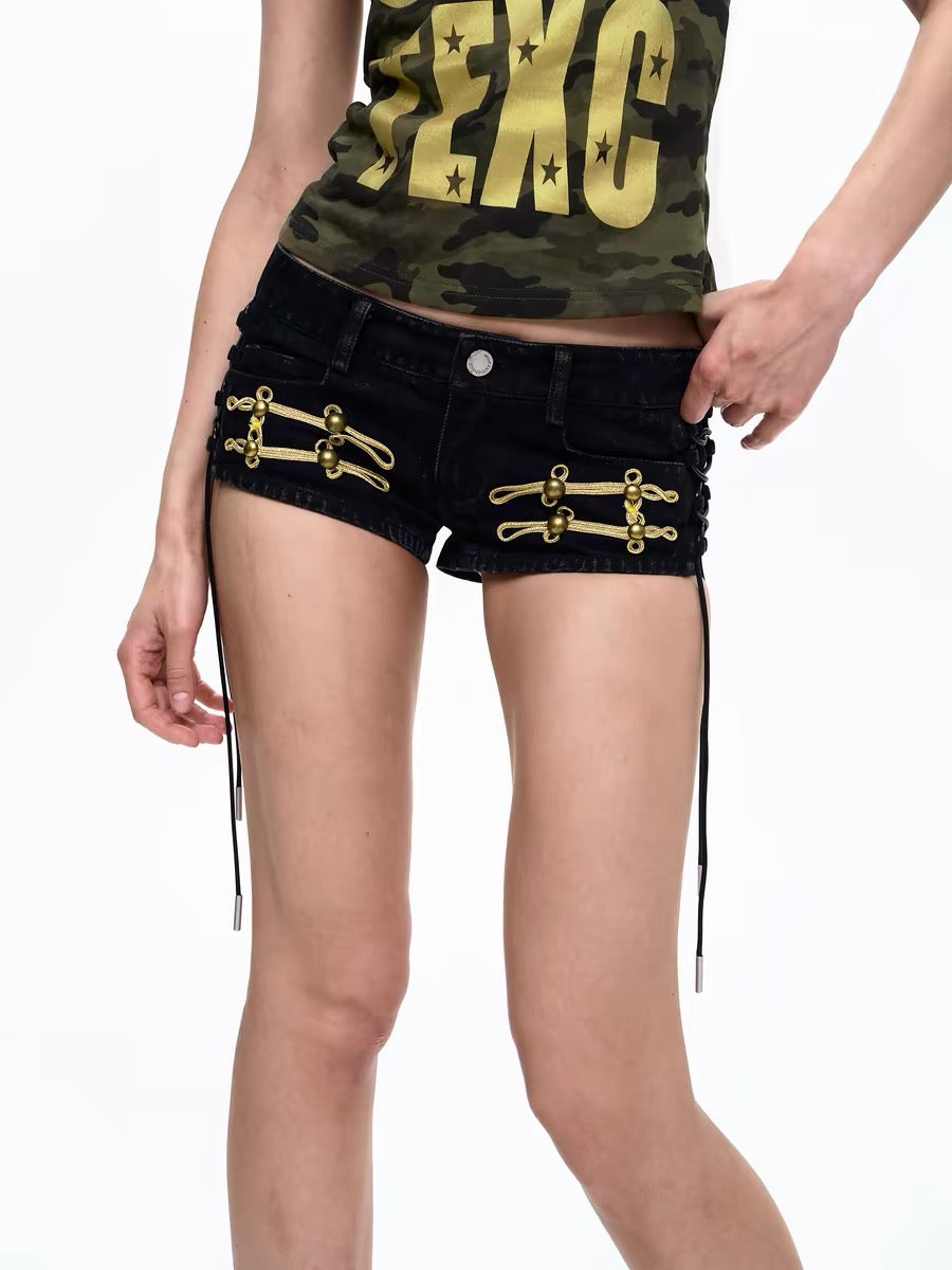 Napoleon-Style Low-Waisted Drawstring Shorts