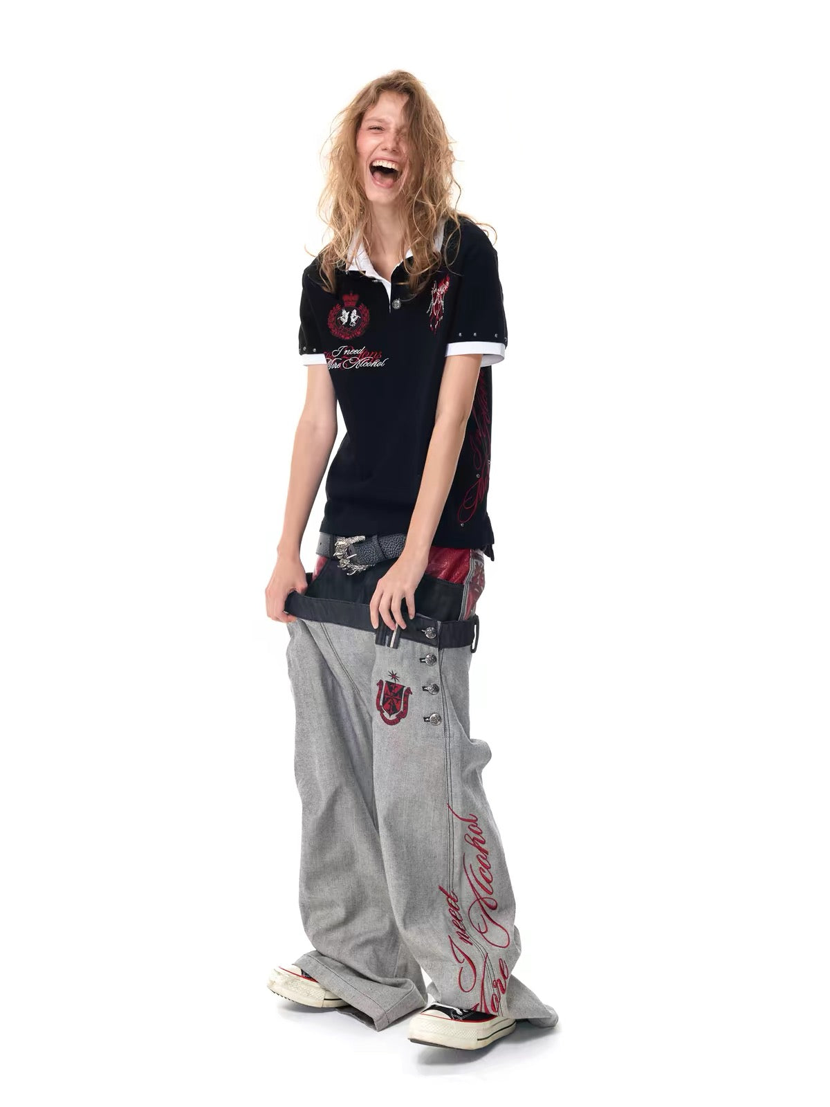 Embroidered Graphic Short-Sleeve Polo Shirt