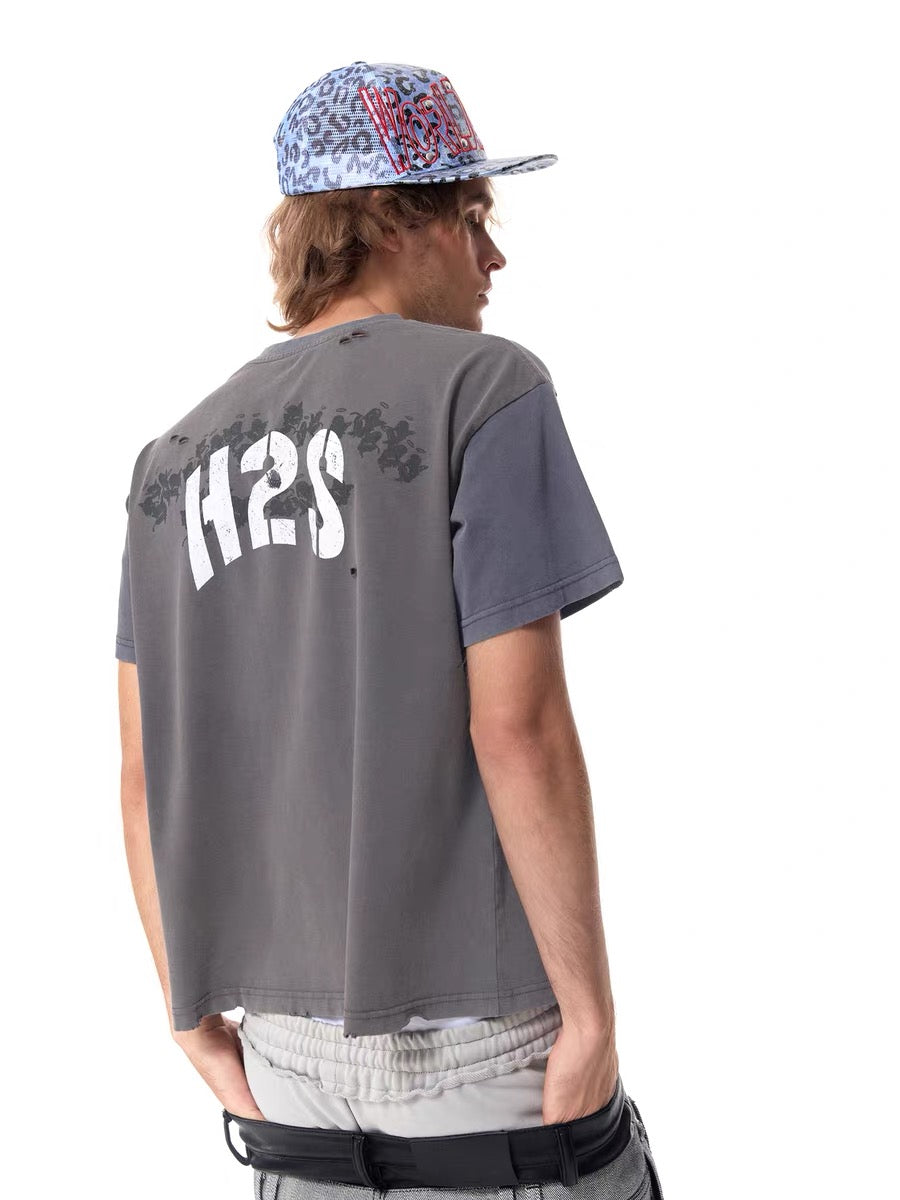 Distressed Graphic Pocket T-Shirt