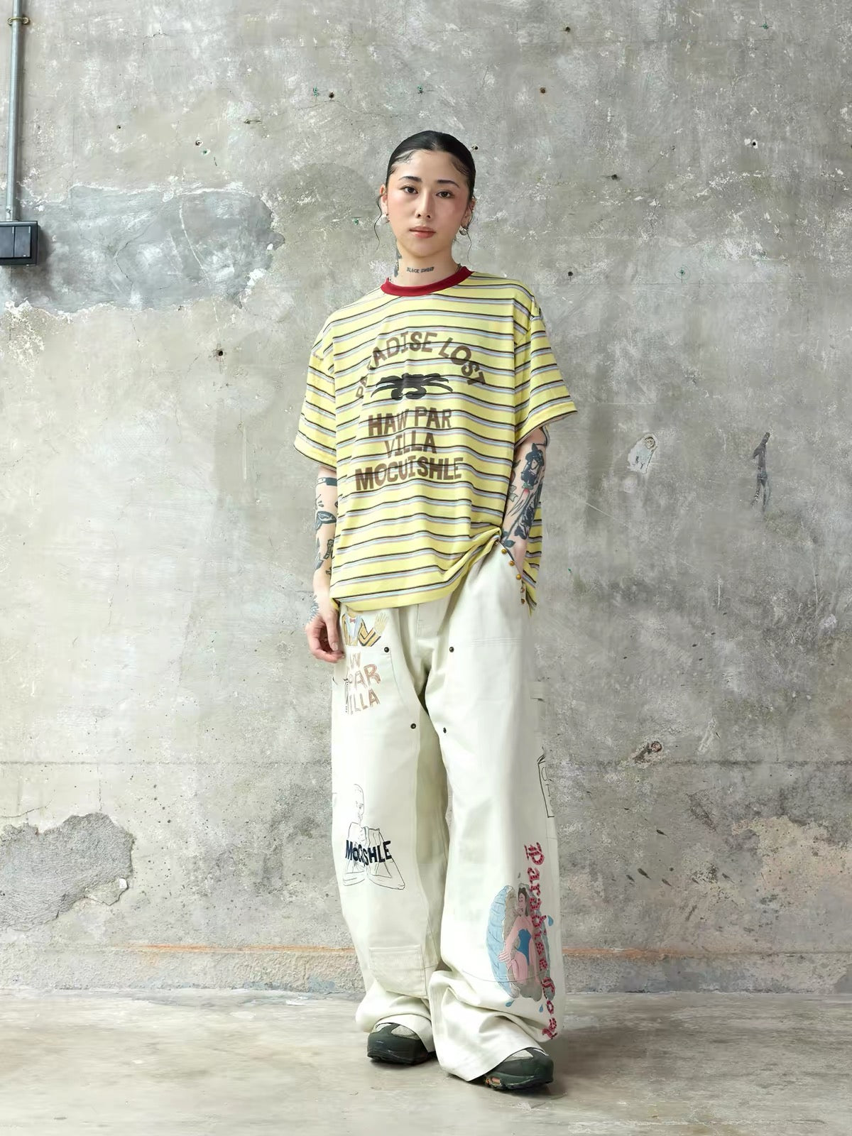Striped Graphic Short-Sleeve T-Shirt