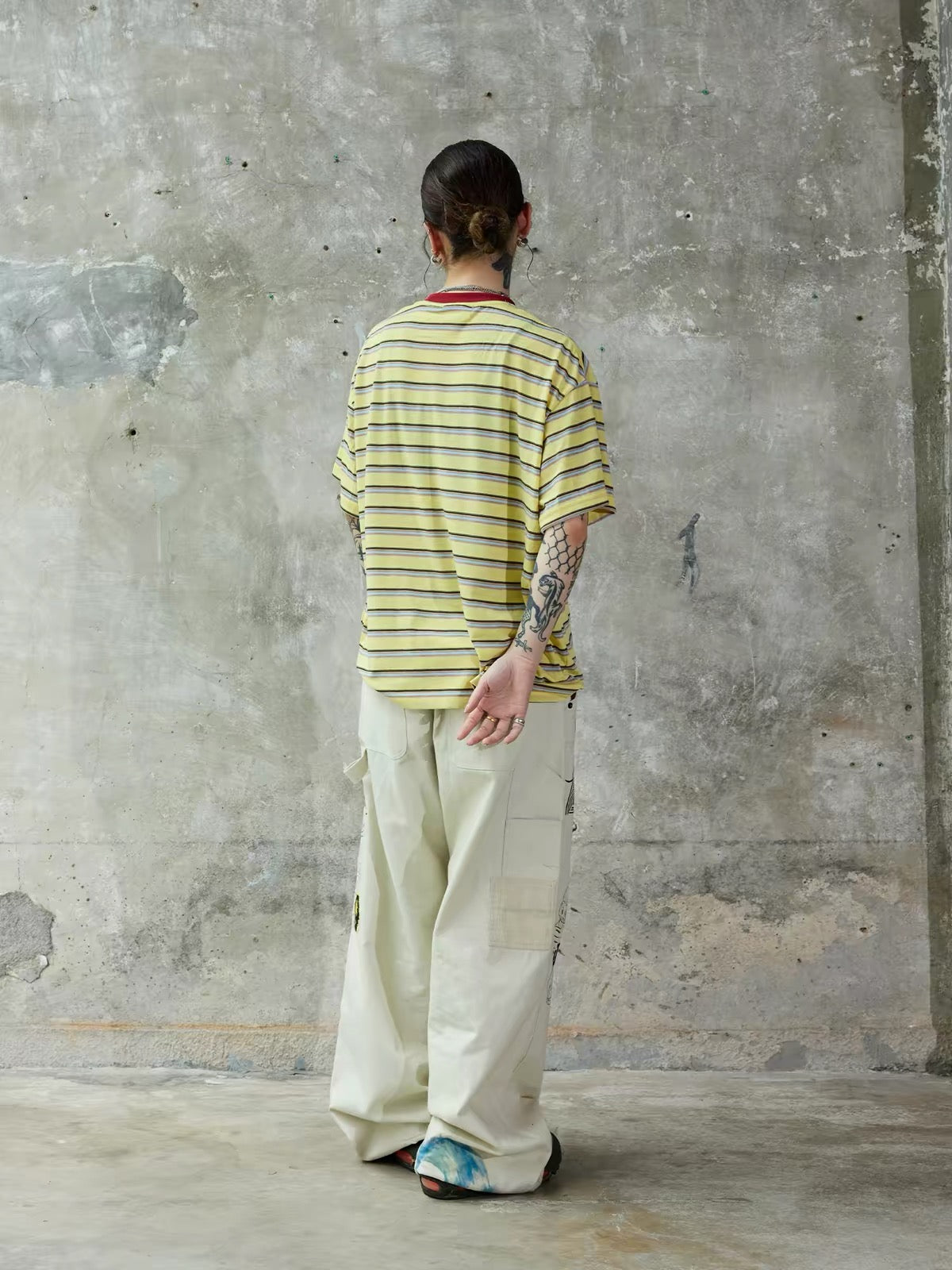 Striped Graphic Short-Sleeve T-Shirt