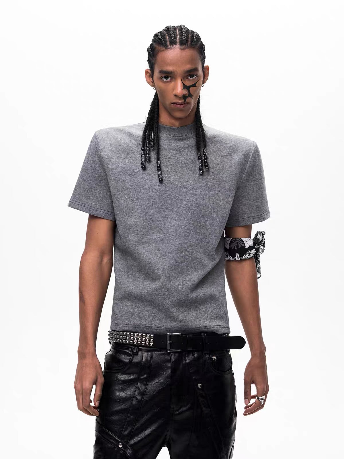 Heavyweight Air Layer Mock Neck T-Shirt