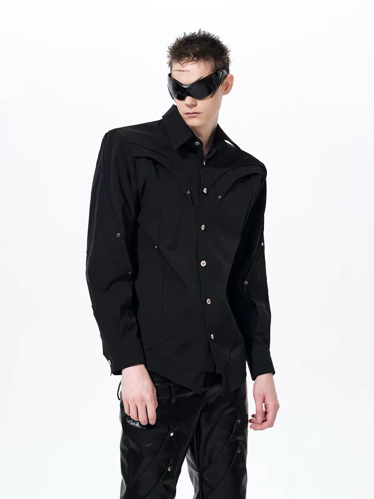 Deconstructed Design Long Sleeve Shirt