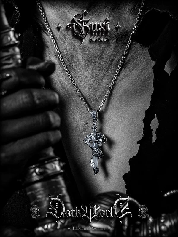 925 Sterling Silver Dragon Cross Necklace 5