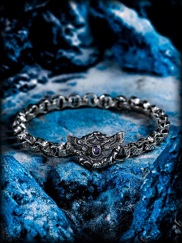925 Sterling Silver Eagle Link Bracelet 1