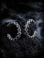 925 Sterling Silver Ram Spine Earrings 1