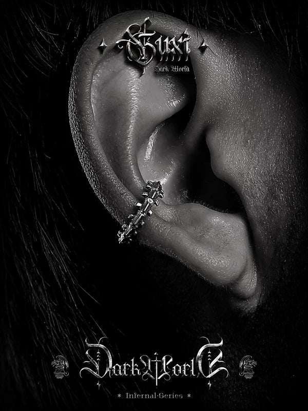 925 Sterling Silver Ram Spine Earrings 5