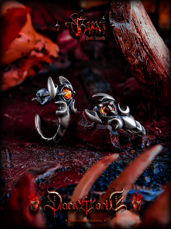925 Sterling Silver Scorpion Stud Earrings 3