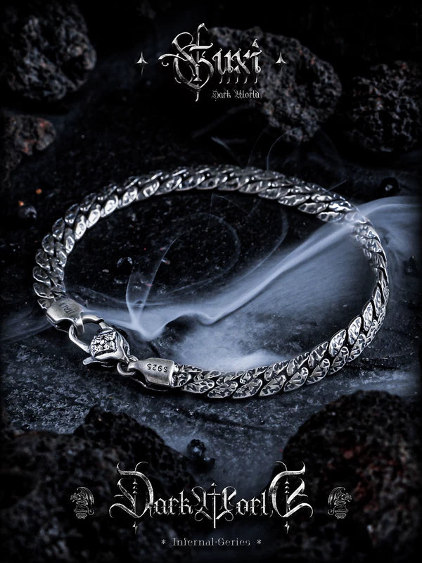 925 Sterling Silver Snake Bone Bracelet 2