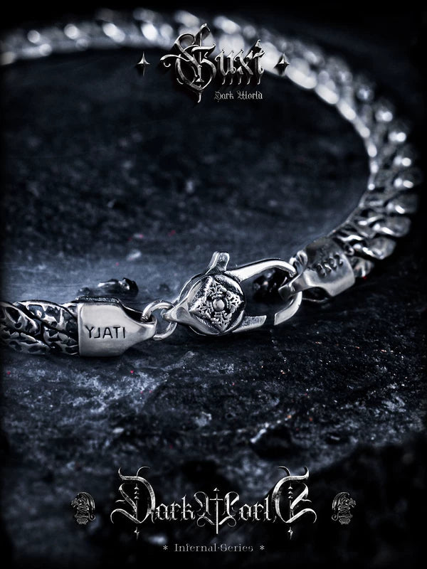 925 Sterling Silver Snake Bone Bracelet 3