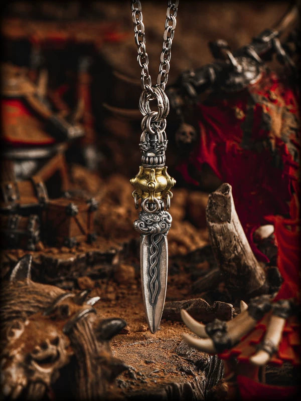 925 Sterling Silver Vajra Pestle Necklace 1