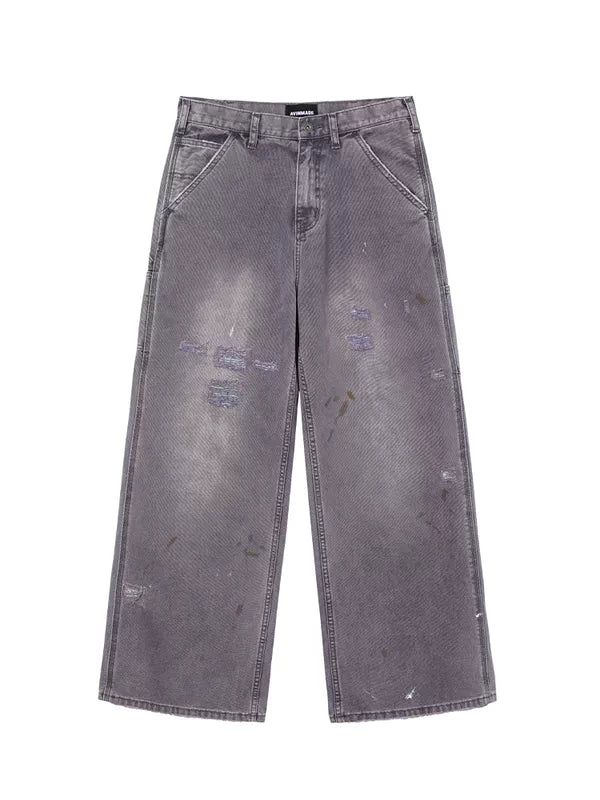 Distressed Wide-Leg Pants 1