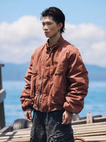 Distressed Sun Graphic Bomber Jacket 3