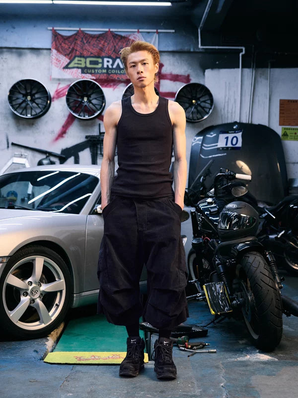 Two-Tone Racing Capri Pants 2
