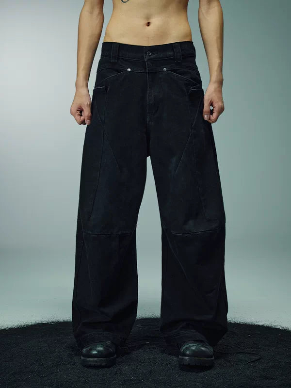 Structured Wide-Leg Jeans 2