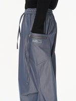 Avant-Garde Pleated Wide-Leg Floor-Length Pants 4