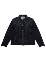 3D Patchwork Distorted Denim Jacket 5