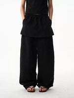 Faux Layered Drawstring Sweatpants 1