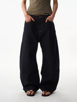 Loose-Fit Curved Wide-Leg Jeans 2
