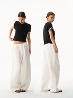 Heavyweight Curved Loose Casual Pants 1