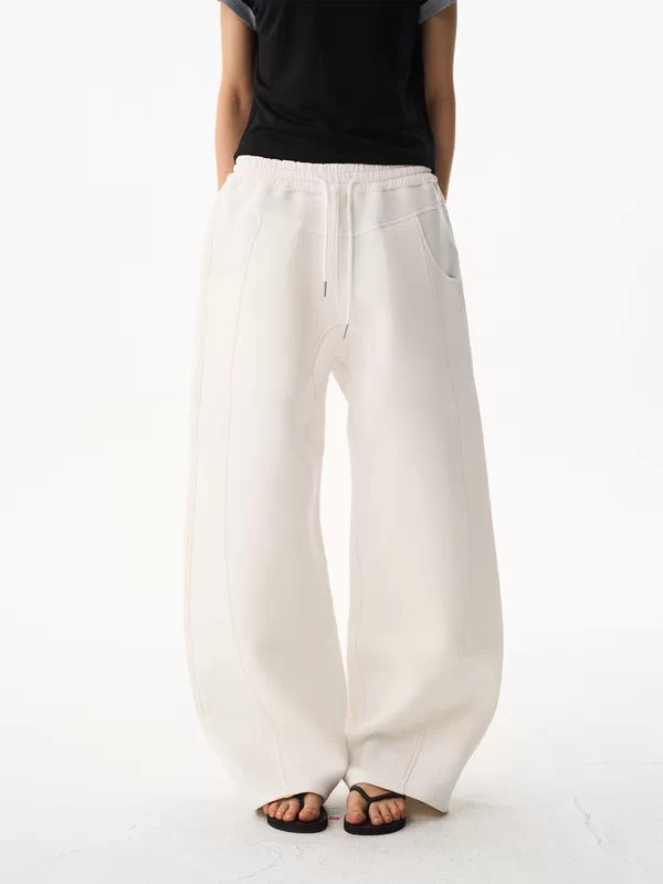 Heavyweight Curved Loose Casual Pants 4