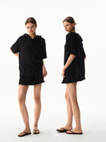Loose Fit Hooded Polo Shirt 3