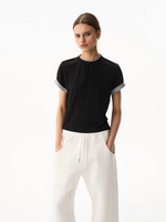 Faux Two-Piece Embroidered Slim Fit T-Shirt 4