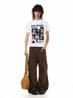 Baggy Six-Pocket Wide-Leg Cargo Pants 5