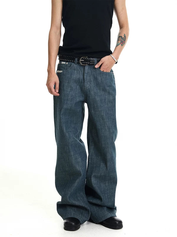 Raw Denim Flared Pants 2