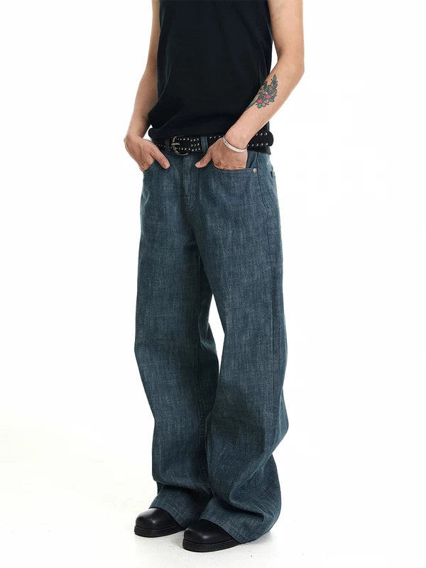Raw Denim Flared Pants 3