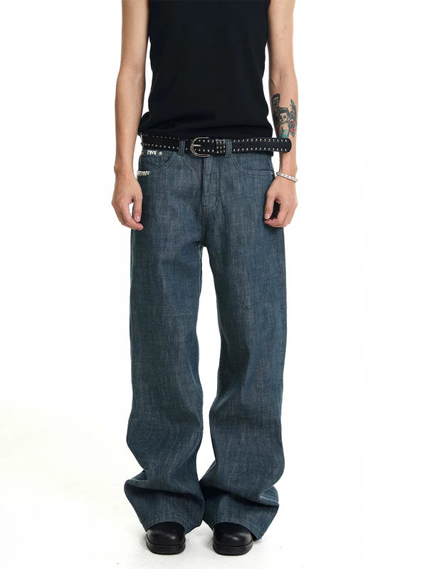 Raw Denim Flared Pants 5