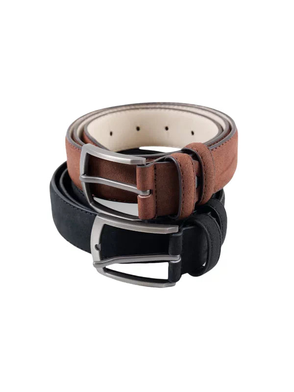 Suede Buckle Casual Pants Belt 1