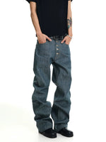 Raw Denim Flared Pants 3