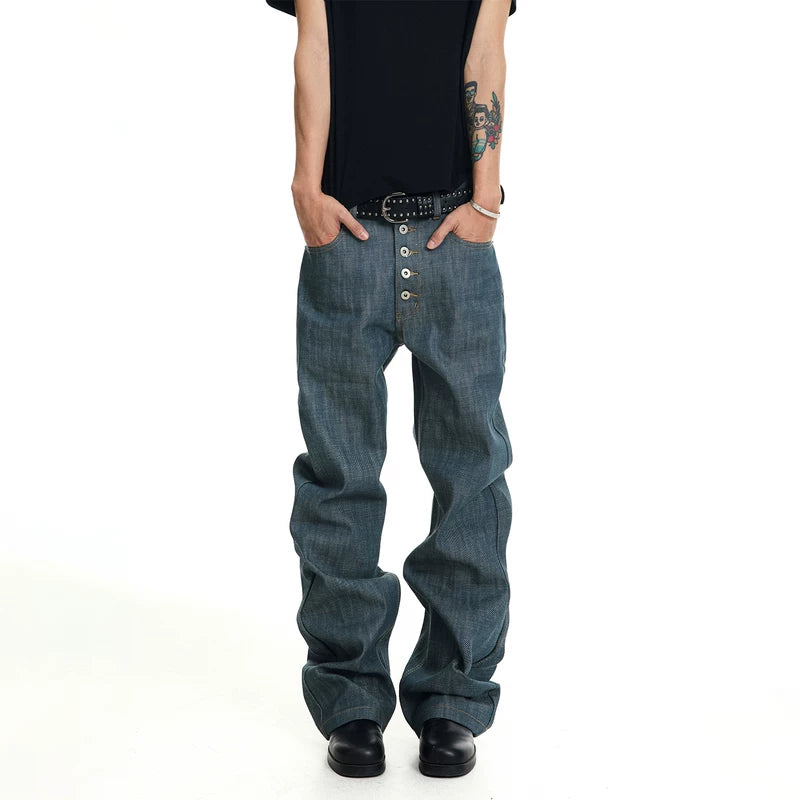 6079068944856,6079068944857,6079068944858,6079068944859,6079068944860, Raw Denim Flared Pants