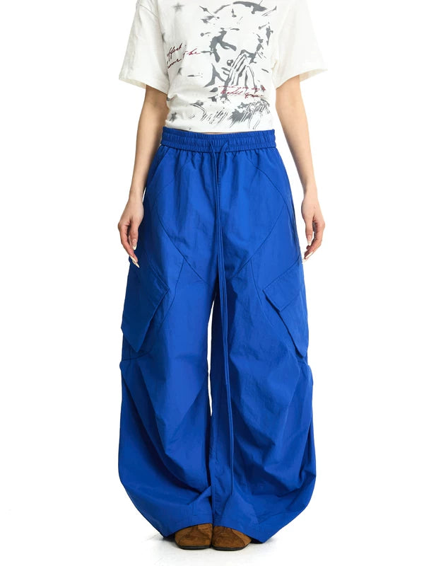 Wide-Leg Multi-Pocket Paratrooper Cargo Pants 3