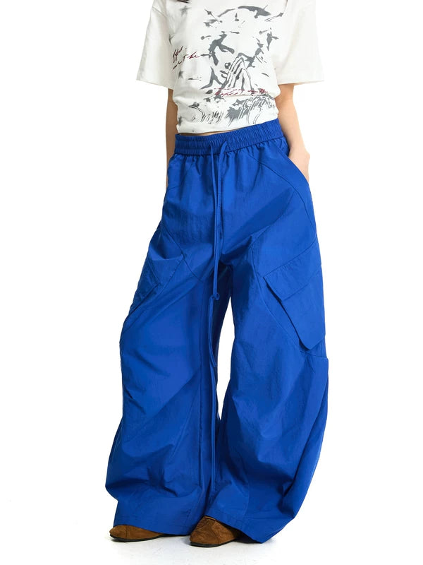 Wide-Leg Multi-Pocket Paratrooper Cargo Pants 4